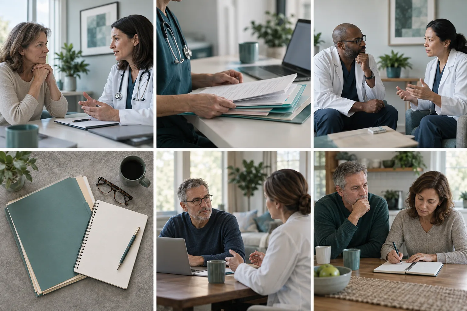 A clinician reviewing medical records
